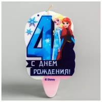 Свеча в торт цифра Дисней 4 