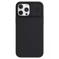 Чехол для смартфона iPhone 13 Pro Max Nillkin CamShield Silky Magnetic Silicone Case elegant black силиконовый с защитой камеры