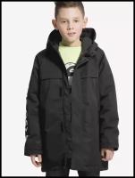 Куртка Orso Bianco, демисезон/зима, удлиненная, водонепроницаемость, подкладка, капюшон, размер 152, черный