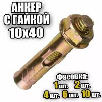 Анкерный болт с гайкой 10 х 40 - 2 шт