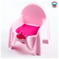 Горшок-стульчик с крышкой, цвет розовый