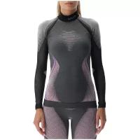 Футболка с длинным рукавом UYN Evolutyon Underwear Shirt Long Sleeves Melange Anthracite Melange/Raspberry/Purple (INT:XS)