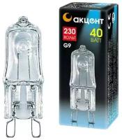 Галогенная лампа акцент JCD, 230В, 40W, G9, CL, капсульная, прозрачная 4606400204282