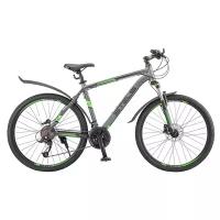 Горный (MTB) велосипед STELS Navigator 640 D 26 V010 (2022) антрацитовый/зеленый 17.5