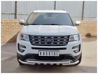 FORD EXPLORER 2016-2017 Защита переднего бампера d63 дуга-d63 уголки+клыки