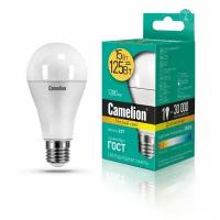 Эл.лампа светодиодная 15Вт LED15-A60/830/E27 (15W=125Вт 1280Lm) Camelion