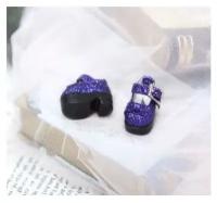 FairyLand Shoes PKFS-10 Pearl-Purple (Туфли сиреневые с блестками для кукол ПукиФи Фейриленд)