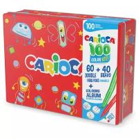 Carioca Набор фломастеров + раскраска, 100 шт. (42736) 102 шт