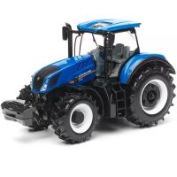 Трактор Bburago New Holland T7.315 1:32, 16 см, синий