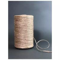 Мягкий джутовый шпагат для вязания /Джутовая нить/Шпагат джутовый для рукоделия/ Бечевка /Джут, 1 кг