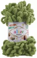 Пряжа для вязания Alize Puffy 485 зеленый, 100 г, 9,5 м, 5 штук