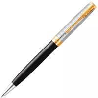 Ручка шариковая Parker «Sonnet Metal&Black GT», черная, 1.0мм, поворот., подарочная упаковка