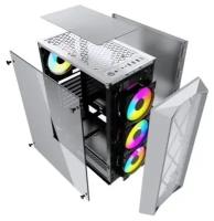 Корпус Powercase Rhombus X4 Mesh LED White mATX, ATX, Midi-Tower, без БП, с окном, подсветка, USB 2.0, Audio, USB 3.0