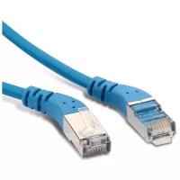 Кабель витая пара патч-корд Hyperline PC-APM-STP-RJ45/L45-RJ45/R45-C6-1M-LSZH-BL 1.0m