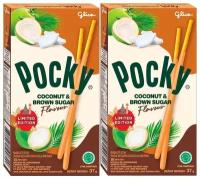 Бисквитные палочки Pocky Coconut & Brown Sugar / Покки Кокос и Тростниковый сахар 37 г. х 2 шт. (Таиланд)