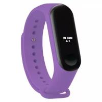 Силиконовый фитнес-браслет для Xiaomi Mi Band 3 и 4, цвет ремешка ми бэнд фиолетовый