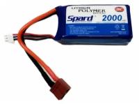 Аккумулятор Li-Po Spard 2000mAh, 7,4V, 20C, T plug для Remo Hobby 1/16, Himoto 1/18 YT923560HHHH