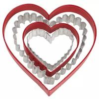 Выемка для теста Сердца набор 4 шт. Nesting Heart Wilton 2308-4441