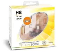 Галогенные лампы серия Yellow 3000K 12V H8 35W+W5W, комплект 2шт. Ver.2.0