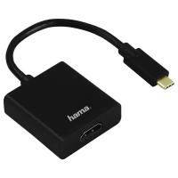 Адаптер HAMA H-135726 00135726 HDMI (f) USB Type-C (m) 0.1м черный