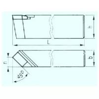 Резец проходной прямой 25*16*140 Т15К6