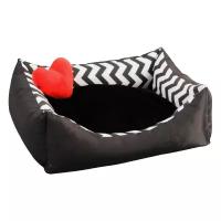 Лежанка для кошек, лежак для собак, подушка для кошек собак с сердечком, 50 х 40 х 15 см