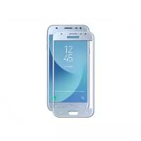 Защитное стекло 3D Glass Pro для Samsung Galaxy J3 2017 голубое