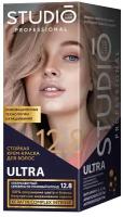 Essem Hair Studio Professional Ultra особо стойкая крем-краска для седых волос, 12.8 Ультрасветлый серебристо-розовый блонд