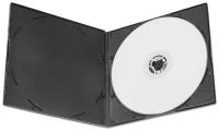 Коробка DVD half box для 1 диска, 7мм черная горизонтальная