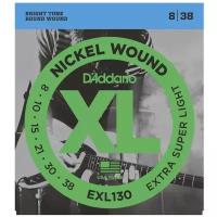 Струны для электрогитары D'Addario EXL130 Extra Super Light 8-38