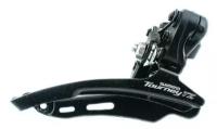 Переключатель передний Shimano Tourney, TZ510, 3x6/7 скоростей, верхняя тяга, 48T, хомут 31.8мм, угол наклона 66-69°, черный, без упаковки