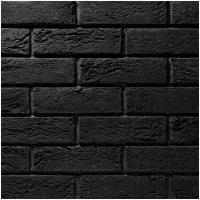 Фасадная плитка (В108-01) 210х60х15мм BRICK, темно-серый, плоскостной, нормативная ширина шва 10мм, (упаковка 0,924м2)