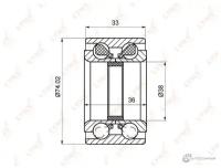 Подшипник передней ступицы, WB1109 LYNXauto WB-1109