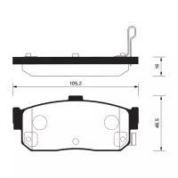 Дисковые тормозные колодки задние SANGSIN BRAKE SP1107-R (4 шт.)