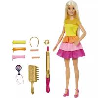 Кукла Barbie Невероятные кудряшки с аксессуарами для волос, GBK24