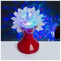 Диско-шары Luazon Lighting Световой прибор «Цветок» 12.5 см, свечение RGB, 220 В, красный