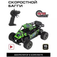 Радиоуправляемая скоростная машина ТМ AUTODRIVE Багги, гоночная, 2,4GHz, М1:18, пульт управления, скорость до 14 км/ч, JB1168431