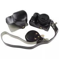 Защитный чехол-сумка-футляр MyPads для фотоаппарата Nikon Z50 противоударный усиленный легкий из качественной кожи черный