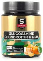 Глюкозамин хондроитин МСМ SportLine Nutrition Glucosamine Chondroitin MSM Powder (300 гр.) (Мандарин) с витамином С