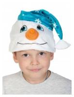Снеговичок карнавалофф детская карнавальная шапочка-маска р. 52-54