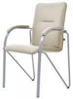 Конференц-кресло FA_SAMBA Silver к/з светло-бежевый DO122/к/з