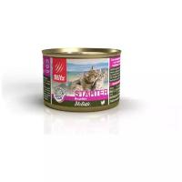 BLITZ Starter корм консервированный полнорационный для котят, беременных и кормящих кошек с индейкой нежное суфле, 200 г