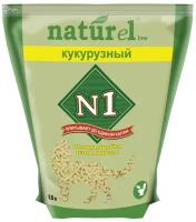 Наполнитель №1 Naturel для кошек комкующийся кукурузный 4,5л