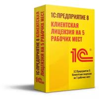 1С: Предприятие 8 ПРОФ. Клиентская лицензия на 5 рабочих мест (USB)