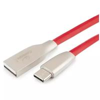 Кабель USB 2.0 Cablexpert CC-G-USBC01R-3M, AM/Type-C, серия Gold, длина 3м, красный, блистер