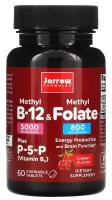 Пастилки Jarrow Formulas Methyl B-12 & Methyl Folate 5000 мкг/800 мкг (вишня)