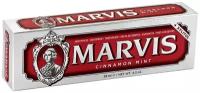 Зубная паста Marvis Cinnamon Mint, 85 мл, 147 г, белый