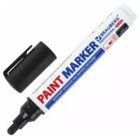 Маркер-краска лаковый (paint marker) 6 мм, черный, нитро-основа, BRAUBERG PROFESSIONAL PLUS EXTRA, 151451