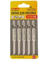 Пилка для лобзика, Чеглок, 17-22-018, по ламинату, T101AiF, BiM, 100х75мм, чистый рез, шаг 1.4мм