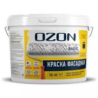 Краски фасадные OZON Краска фасадная акриловая укрывистая OZON Basic ВД-АК-111-13 белая 9л обычная